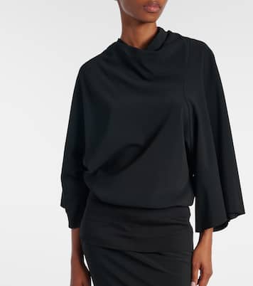 Draped charmeuse top | Rick Owens