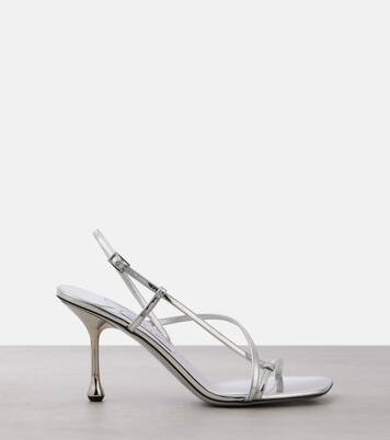 Etana 80 metallic leather sandals | Jimmy Choo