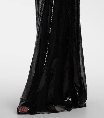 Open-back sequined tulle gown | Elie Saab