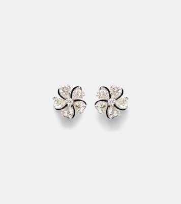 Boucles d’oreilles Love Petals en or blanc 18 ct et diamants | Kamyen