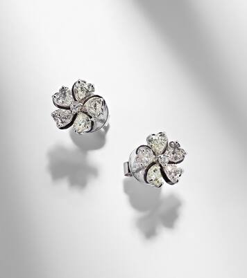 Boucles d’oreilles Love Petals en or blanc 18 ct et diamants | Kamyen