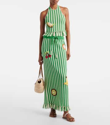 Sundae crochet embroidered cotton crop top | Alémais