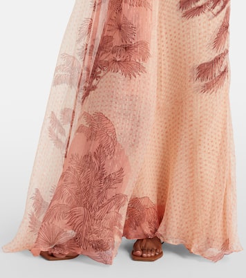 Printed silk-blend lamé gown | Johanna Ortiz