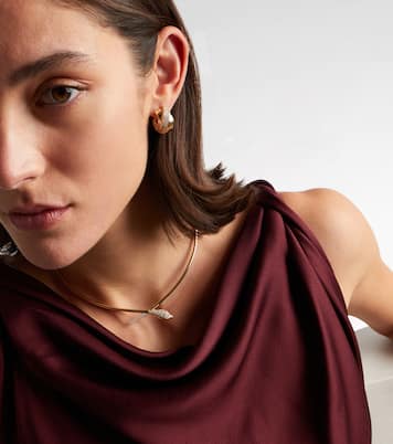 Snake 14kt gold choker with diamonds | Sydney Evan