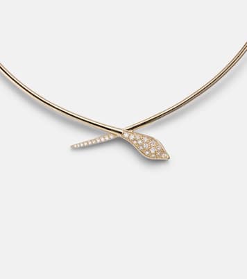 Snake 14kt gold choker with diamonds | Sydney Evan