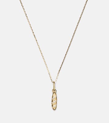 14kt gold pendant necklace with diamonds  | Stone and Strand