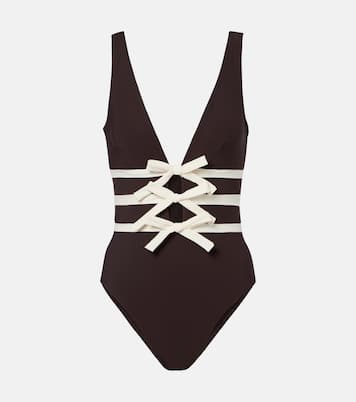 Lenora bow-detail swimsuit | Karla Colletto