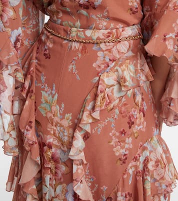 Awaken floral cotton and silk maxi skirt | Zimmermann