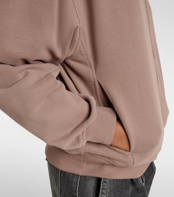 Felpa con cappuccio in jersey di cotone con zip | Brunello Cucinelli