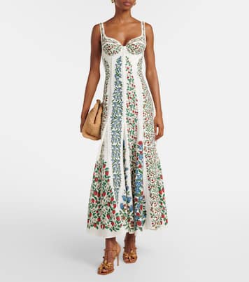 Floral linen-blend maxi dress | Farm Rio