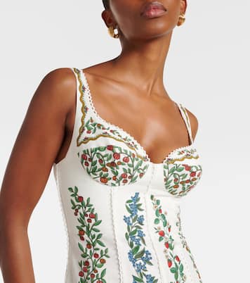 Floral linen-blend maxi dress | Farm Rio