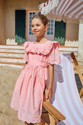 Robe en coton brodée | Patachou