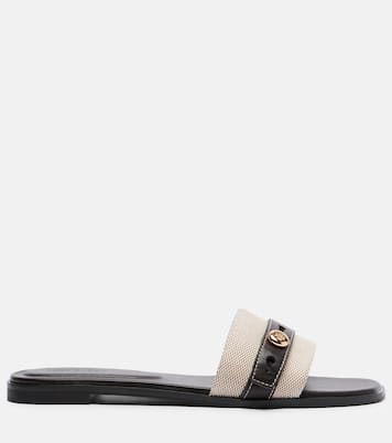 Pantoletten Romy aus Canvas und Leder | Tory Burch