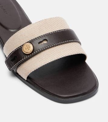 Pantoletten Romy aus Canvas und Leder | Tory Burch