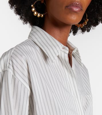 Camisa de seda y algodón a rayas | Róhe