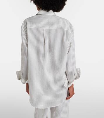 Camisa de seda y algodón a rayas | Róhe