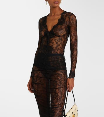 Cardigan in pizzo floreale | Valentino