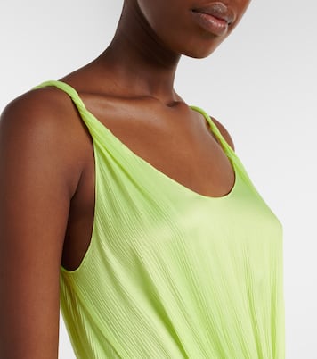 Gathered silk midi dress | JW Anderson