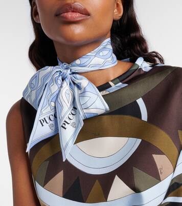Printed silk twill scarf | Pucci