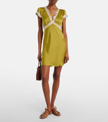 Robe Verena en satin à dentelle | Faithfull