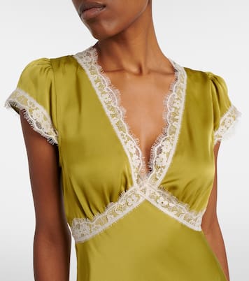 Robe Verena en satin à dentelle | Faithfull