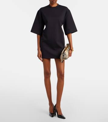 Open-back cotton-blend jersey minidress | Wardrobe.NYC