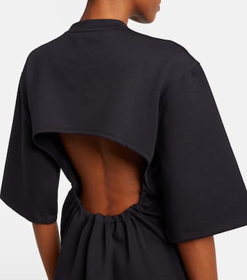 Open-back cotton-blend jersey minidress | Wardrobe.NYC