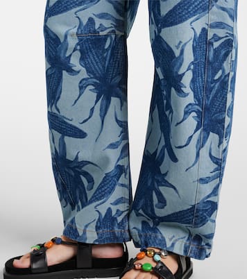 Paula's Ibiza printed barrel-leg jeans | Loewe