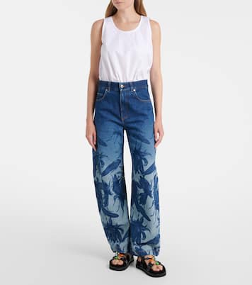 Paula's Ibiza printed barrel-leg jeans | Loewe