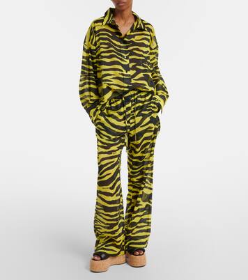 Camicia in cotone con stampa zebrata | The Attico