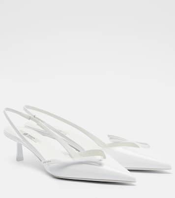 Patent leather slingback pumps | Prada