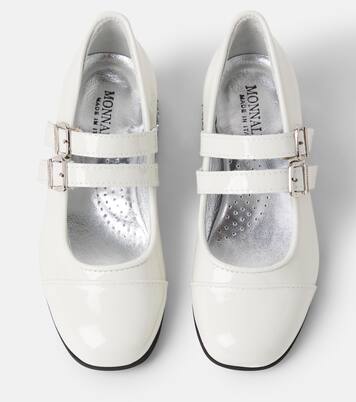 Ballerines Mary Jane en cuir verni à paillettes | Monnalisa