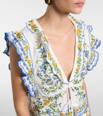 Top Emily de algodón floral con volantes | Farm Rio