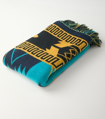 Icon wool-blend jacquard blanket | Alanui