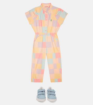 Grasshopper checked cotton jumpsuit | The Animals Observatory