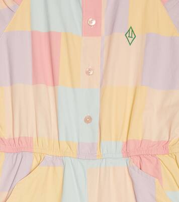 Grasshopper checked cotton jumpsuit | The Animals Observatory