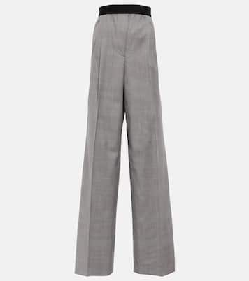 Pantalon évasé en laine vierge à carreaux | Dorothee Schumacher