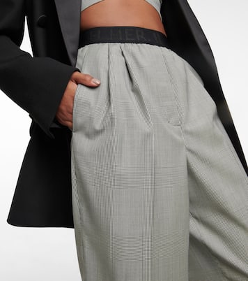 Pantalon évasé en laine vierge à carreaux | Dorothee Schumacher