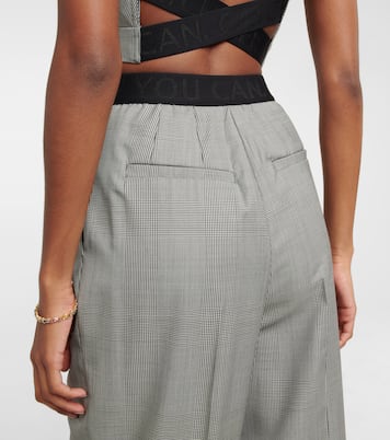 Pantalon évasé en laine vierge à carreaux | Dorothee Schumacher