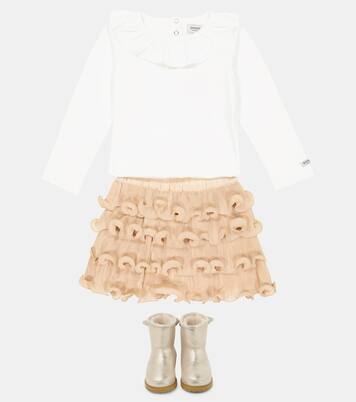 Stiefel aus Metallic-Leder | Donsje