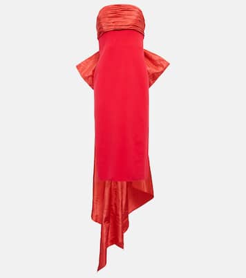 Midikleid mit Satin | Oscar de la Renta