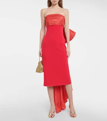Midikleid mit Satin | Oscar de la Renta