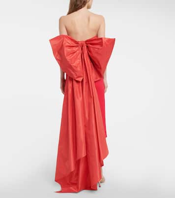 Midikleid mit Satin | Oscar de la Renta