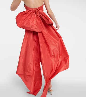 Midikleid mit Satin | Oscar de la Renta