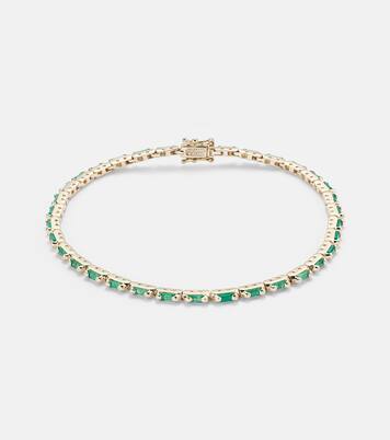 Pulsera de oro de 18 ct con esmeraldas | Suzanne Kalan