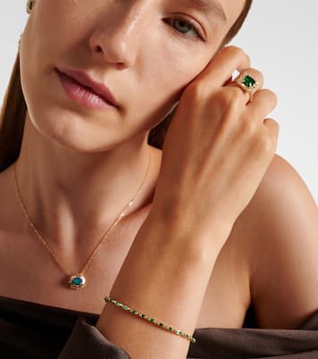 Pulsera de oro de 18 ct con esmeraldas | Suzanne Kalan