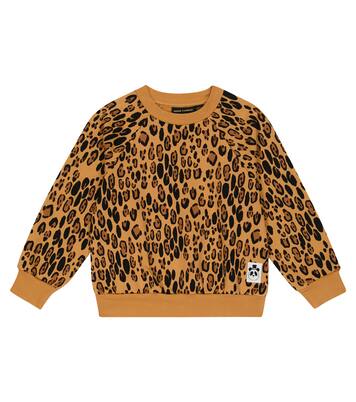 Leopard-print cotton sweatshirt | Mini Rodini