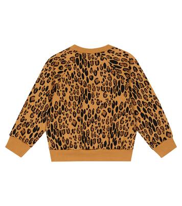 Leopard-print cotton sweatshirt | Mini Rodini