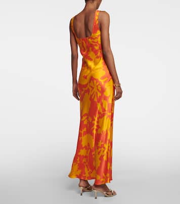 Bedrucktes Maxikleid aus Seide | SIR
