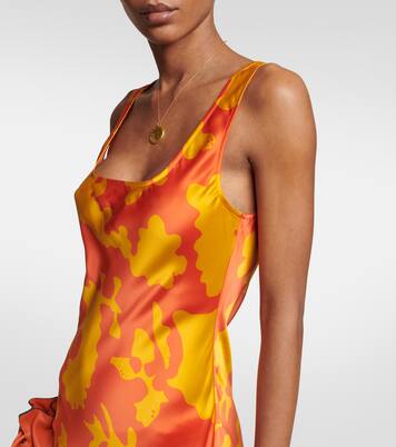 Bedrucktes Maxikleid aus Seide | SIR